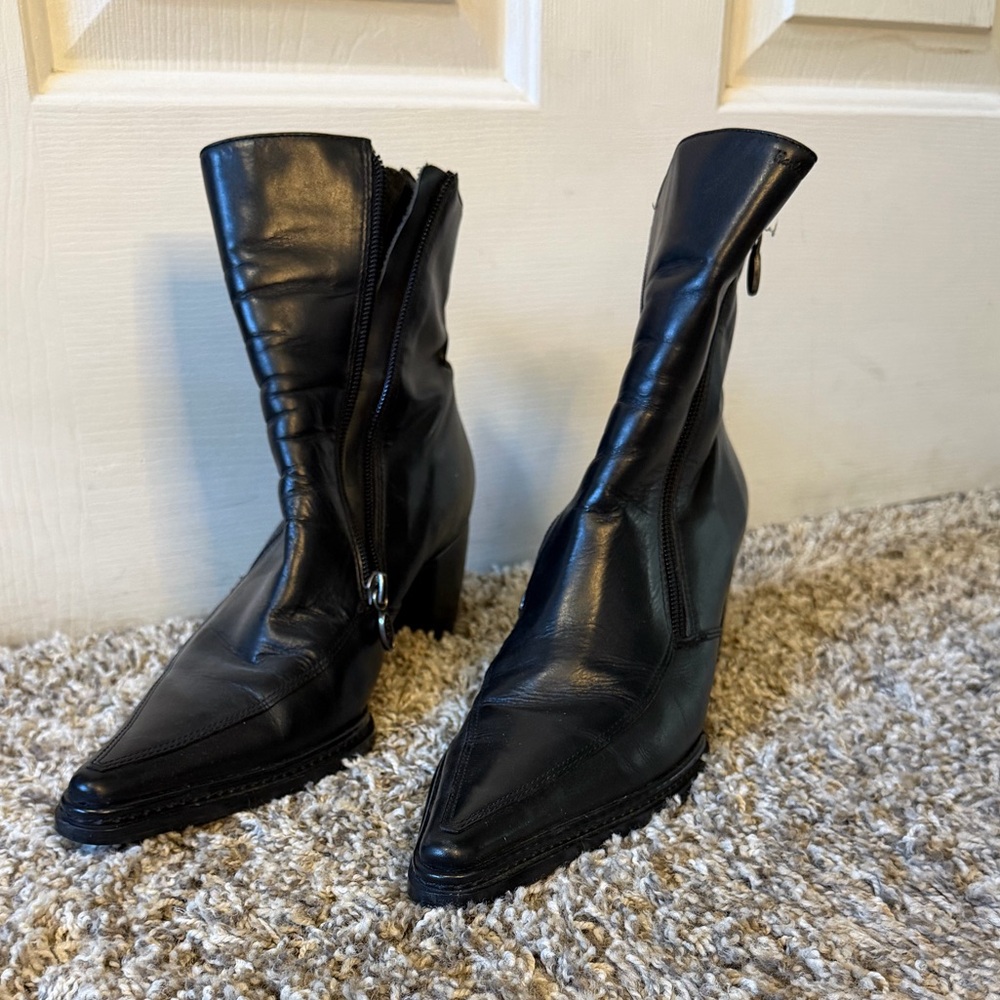 Harley Davidson Black Leather Women's Boots